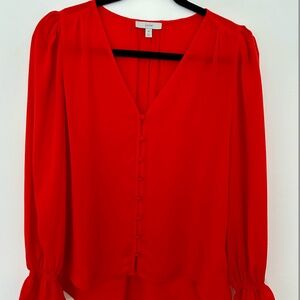 Gorgeous Joie Red Silk Blouse